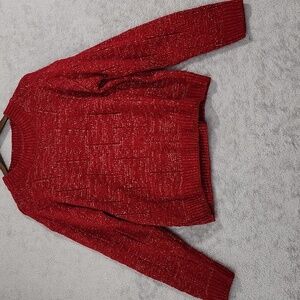 NEW Weatherproof Vintage Womens XL Textured Knit Sweater Crew neck Shimmer